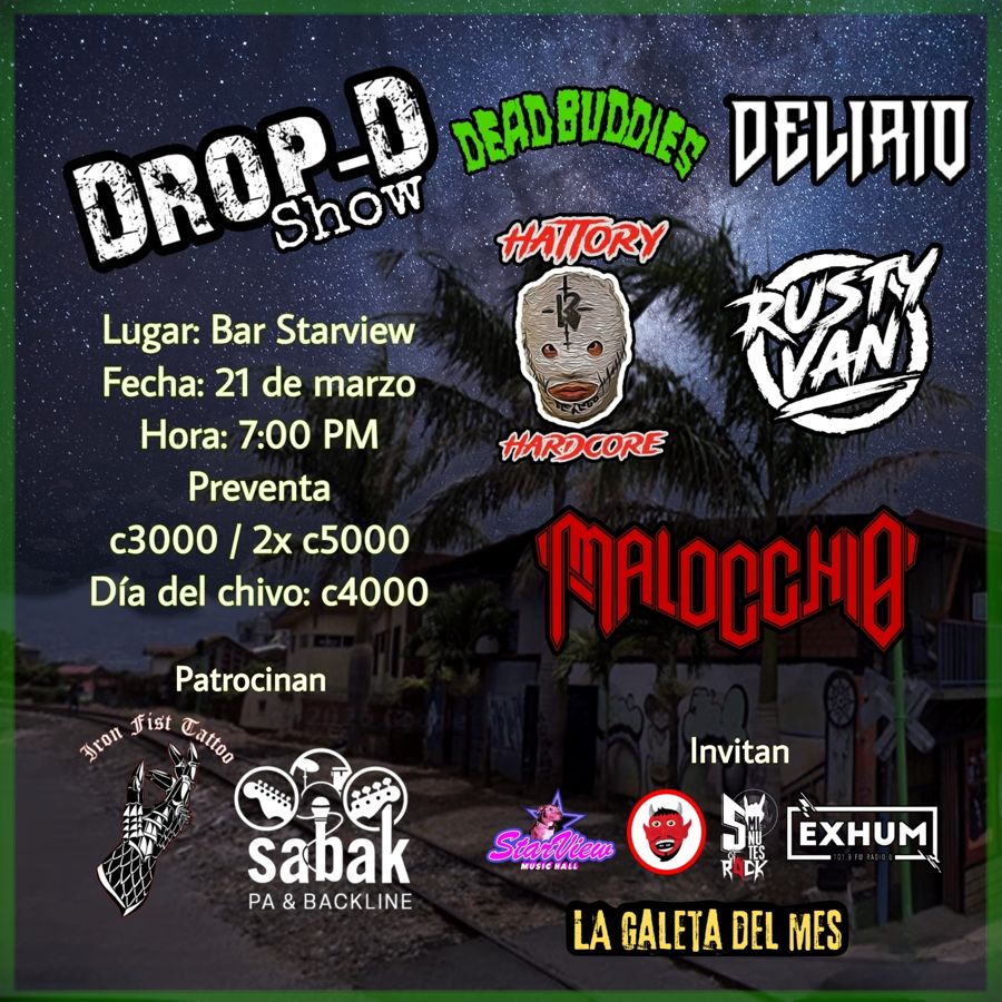 Afiche de Drop-D Show en Bar Starview